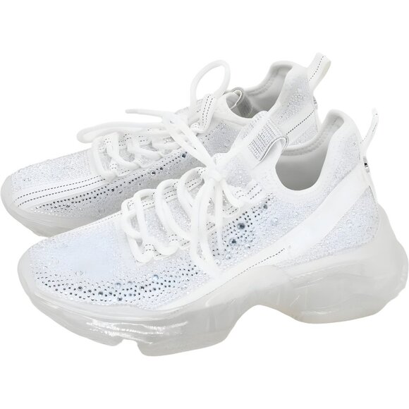 Steve Madden Maxima Rhinestone White Chunky Sneaker Women's US 9M - Picture 2 of 6